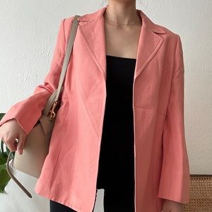 pink linen blazer 💓
